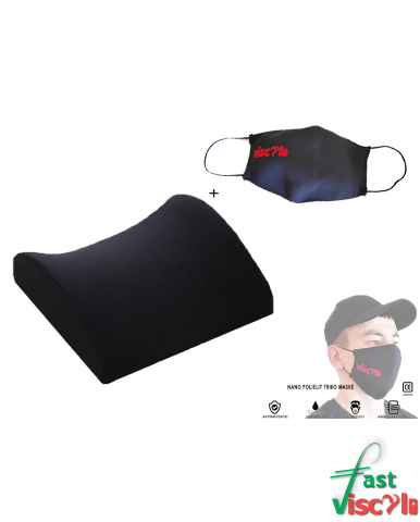 Visco Li Yastık Bel Sırt Ortopedik Destek Minder+Nano maske
